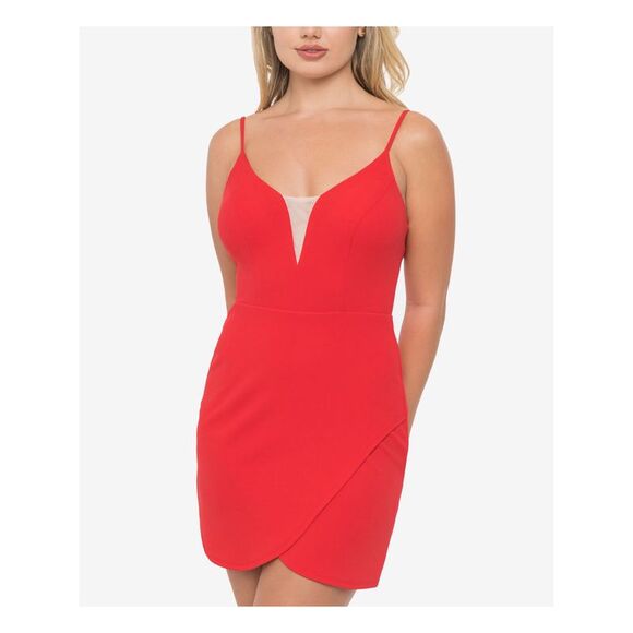 B DARLIN Dresses & Skirts - B DARLIN Womens Stretchy Spaghetti Strap Mini Party Body Con Dress